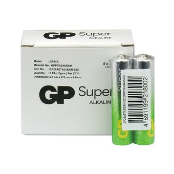 10 x GP Super Alkaline G-TECH LR03 / AAA Alkaline Battery