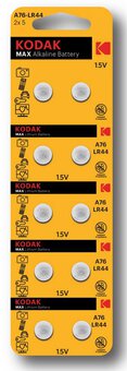10 x KODAK Mini Alkaline battery G13/AG13/L1154/LR44/157/V13GA/RW82/A76