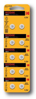 10 x KODAK G4 Mini Alkaline battery/AG4/L626/LR626/377
