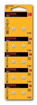 10 x KODAK G5/LR48/AG5 Mini Alkaline Battery