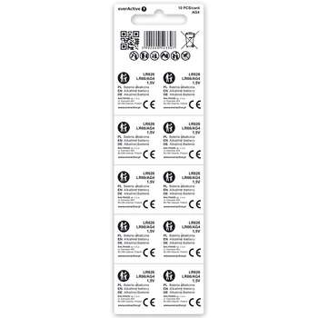 10x alkaline mini battery everActive AG4 G4 LR626 LR66
