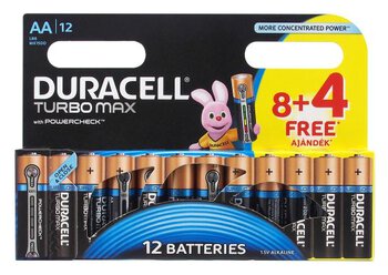12 x bateria alkaliczna Duracell Duralock Turbo Max LR6 AA (blister)