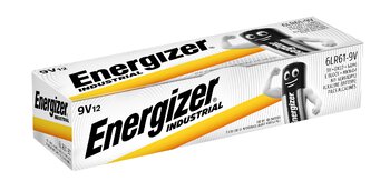 12 x Energizer Industrial 6LR61 9V Alkaline Battery