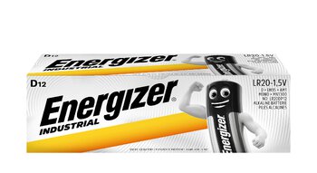 12 x Energizer Industrial LR20 D Alkaline Battery