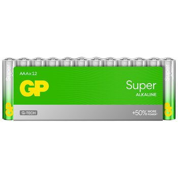 12 x GP Super Alkaline G-TECH LR03/AAA alkaline battery