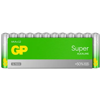 12 x GP Super Alkaline G-TECH LR03/AAA alkaline battery