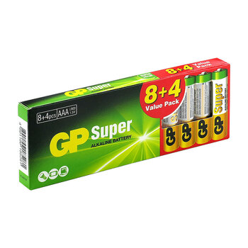 12 x GP Super Alkaline Battery LR03 / AAA