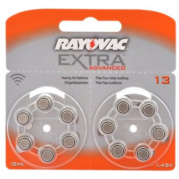 12 x baterie do aparatów słuchowych Rayovac Extra Advanced 13 MF