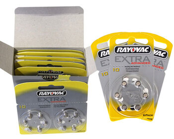 120 x bateria cynkowo-powietrzna Rayovac Extra Advanced 10 + 3 listki po 6szt (138 baterii)