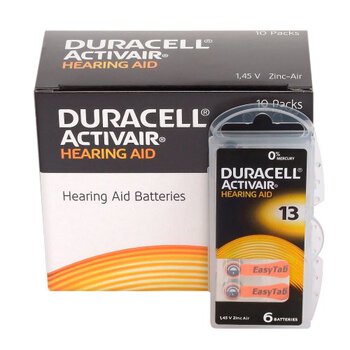 600 x Duracell ActivAir 13 hearing aid batteries