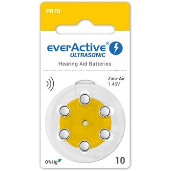 120 x everActive ULTRASONIC 10 hearing aid batteries