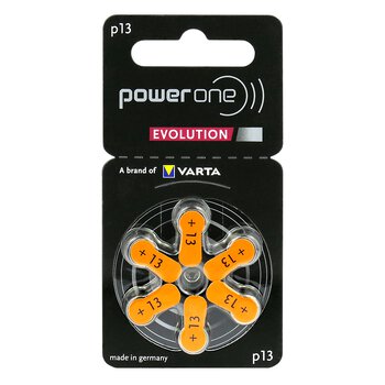 120 x Power One Evolution Varta 13 hearing aid batteries