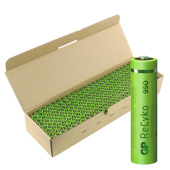 162 x rechargeable batteries AAA / R03 GP ReCyko 950mAh (green) - loose packed