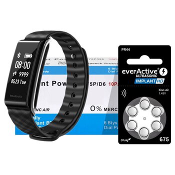 180 x baterie do aparatów słuchowych everActive ULTRASONIC IMPLANT HD 675 + smartband Huawei A2