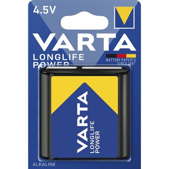 1 x 3LR12 battery - flat VARTA Longlife Power (blister)