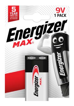 1 x 6LR61/9V (R9*) Energizer Max battery (blister)