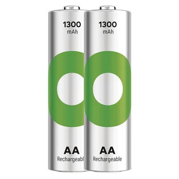 2 x AA / R6 Ni-MH GP ReCyko 1300 mAh rechargeable batteries