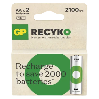 2 x rechargeable AA / R6 Ni-MH GP ReCyko 2100mAh rechargeable batteries