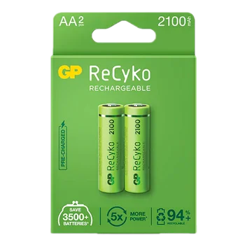 2 x rechargeable batteries AA / R6 Ni-MH GP ReCyko 2100mAh