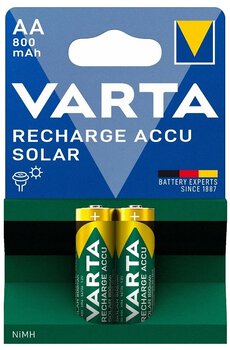 2 x AA / R6 Varta SOLAR Ni-MH 800 mAh rechargeable batteries