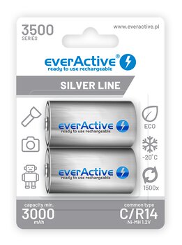 2x everActive R14/C Ni-MH 3500 mAh ready to use