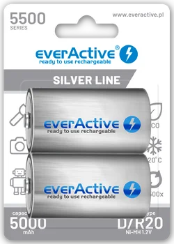 2x everActive R20/D Ni-MH 5500 mAh ready to use battery