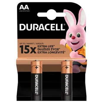 2 x Duracell Duralock Basic C&B LR6 AA Alkaline Battery (blister)