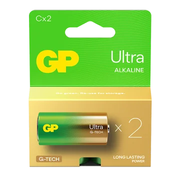 2 x GP Ultra Alkaline G-TECH LR14/C Alkaline Battery