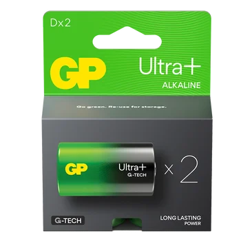 2 x GP Ultra Plus Alkaline G-TECH LR20/D Alkaline Battery