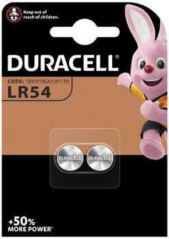 2 x Duracell mini Alkaline battery G10/LR54/189/LR1130