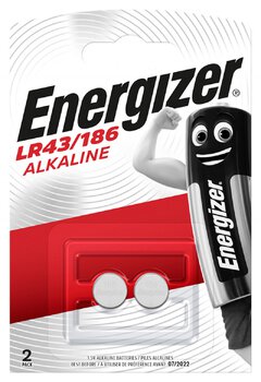 2 x Mini Energizer alkaline battery G12/LR43/186