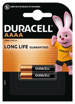 2 x Duracell AAAA battery / LR61 / 25A / LR8D425 / MN2500 / MX2500 / E96 | EAN: 5000394041660 2 x Duracell AAAA battery / LR61 / 25A / LR8D425 / MN2500 / MX2500 / E96 | EAN: 5000394041660