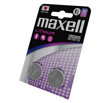 2 x Maxell CR2025 Lithium Battery