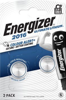 2 x Lithium battery mini Energizer Ultimate Lithium CR2016 2 x Lithium battery mini Energizer Ultimate Lithium CR2016