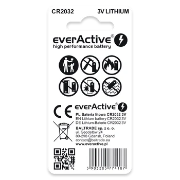 2 x everActive CR2032 mini lithium battery