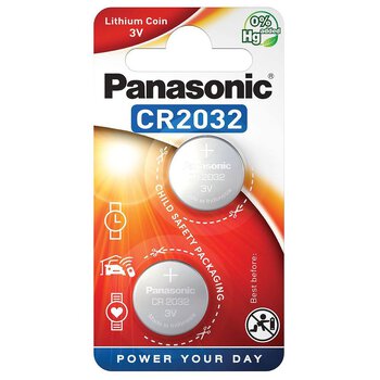 2 x Panasonic CR2032 mini Lithium battery