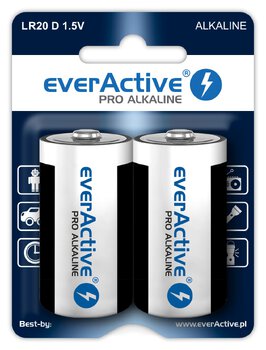 everActive Pro LR20 / D alkaline batteries (carton) - 12 pcs