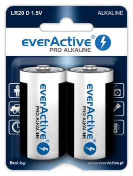 2 x everActive Pro LR20/D alkaline batteries (blister)