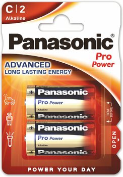 2 x Panasonic Alkaline PRO Power LR14/C (blister)