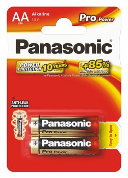 2 x Panasonic Alkaline PRO Power LR6/AA (blister)