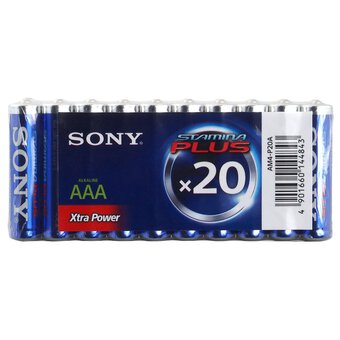 20 x AAA/LR03 alkaline batteries SONY Stamina Plus