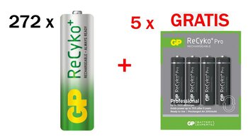 272 x R6/AA GP ReCyko+ 2000mAh - pakowane luzem + GRATIS 20szt R6 Recyko+ Pro 2000mAh