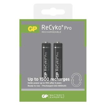 2 x R03/AAA GP ReCyko + Pro Professional 800mAh rechargeable Batteries