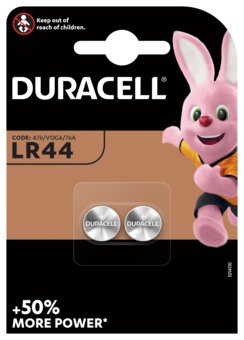2 x Duracell mini Alkaline battery G13/LR44/A76/L1154/157