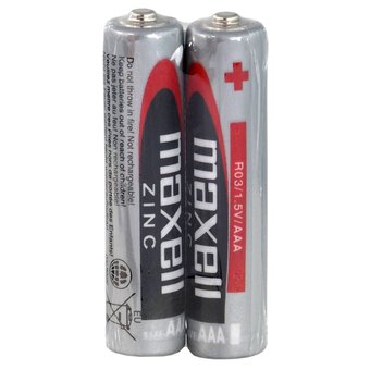2 x Maxell R03/AAA Zinc-carbon battery (tray)