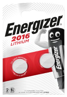 2 x Mini Energizer lithium battery CR2016