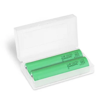 2x Rechargeable battery 18650 Li-ion 2500 mAh Samsung INR18650-25R 20A. Lithium-ion cell - BOX / container