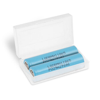 2x battery 18650 Li-ion 3200 mAh LG INR18650 MH1 - BOX / container