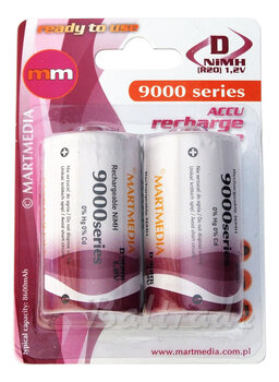 2x akumulatorki MM R20 D Ni-MH 9000mAh ready to use