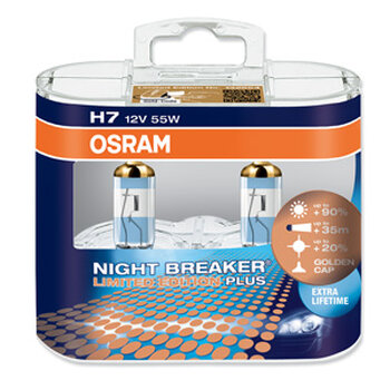 2x Osram H7 NightBreaker PLUS + 90% światła Limitowana Edycja (duo pack)